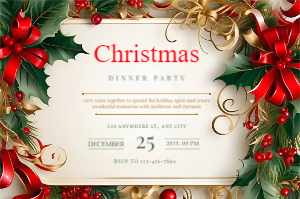 Christmas invitation card design download for free