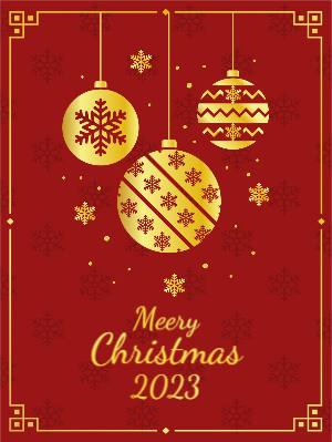 Christmas Wishing and Happy New Year 2024 Template For Free