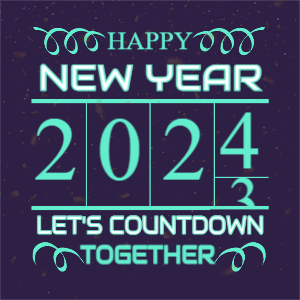 new year 2024 countdown celebration template design download for free