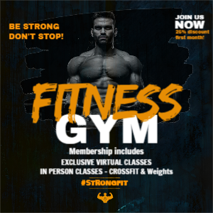 Fitness Gym Instagram Post and Story Template For Free