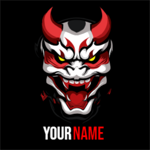 Cool Gaming Logo For Youtube And Insta Dp With Hanaya mask Skull Online Template