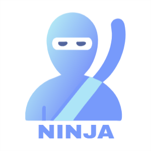 Ninja With Sowrd Blue Gradient  Icon Svg Template Design Download For Free