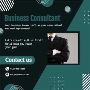 Business Consultant poster template design download for free