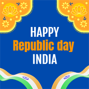Happy Republic Day 26 January 2024 Brown GreetingTemplate Design For Free