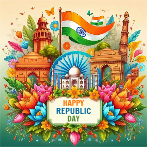 26 January Republic Day 2024 Creative Wishes Banner Template For Free