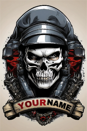 Skull Gaming 2D Logo Template Design For Free