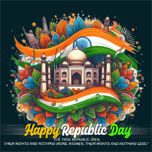 Beautiful Creative Trending Happy Republic Day 26 Janauary Wishing Banner Template For Free