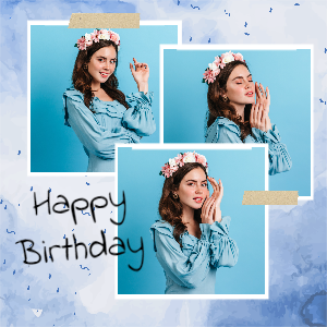 Happy Birthday template design download for free