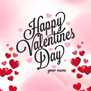 Happy Valentines Day 14 February Greetings Card Template Design For free