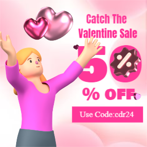 Happy Valentines Day 3D Sale Template For Shop Design Download For Free