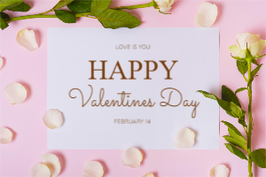 Happy Valentines day 14 February template design download for free