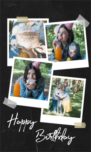 Happy Birthday template design download for free