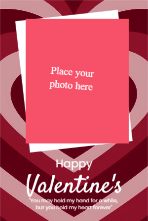 Happy Valentine Day Couple Photo Frame  Template Design For Free