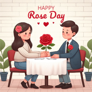 Premium Happy rose day banner design template For Free