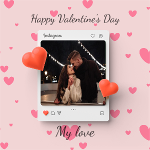 Pink Photographic Valentines Day Collage Instagram Story