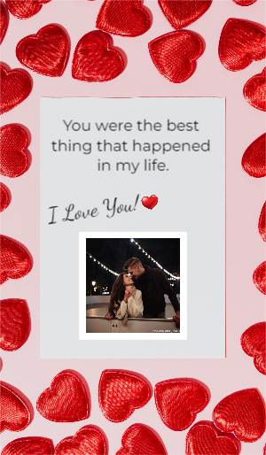 Happy Valentine's Day with Kissing Couple Instagram Story Template For Free