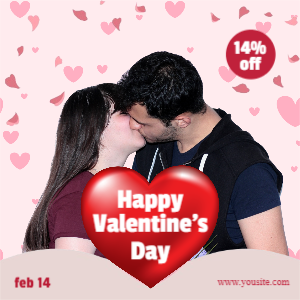 Happy Valentine's Day Instagram Sale Flyer Template