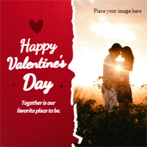 Red Elegant Aesthetic Love Quote Valentine's Day Instagram Post