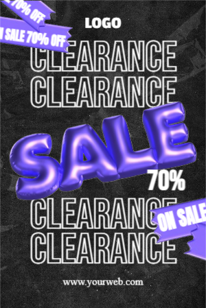 Clearance Sale 70% Sale Dark Themed Template Download For Free