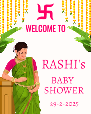 Baby Shower Indian Invitation Template Design For Fre