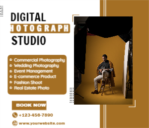 Digital photography studio template design download for free