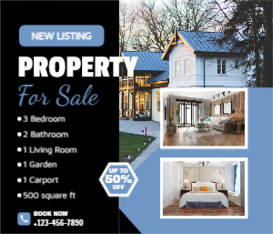  New Listing Property for Sale template design download for free