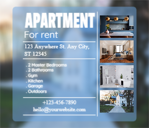 Apartment For Rent template design download for free