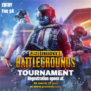 PUBG Gaming Tournment Sci-Fi Poster Design Template For Free