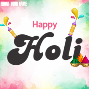 Happy Holi DesignTemplate Background With Lettering