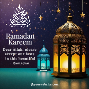 Ramadan Mubarak template design download for free