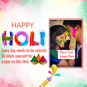  Happy Holi customs photo template For Your Loved One's