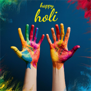Colourful Festive Happy Holi Wishes Instagram Post