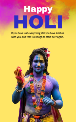 Happy Holi Festival 2024 Greeting For Instagram Story Downlaod for Free