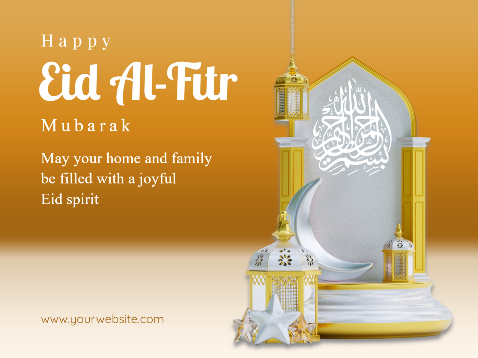 happy Eid Al Fit Mubarak template design download for free