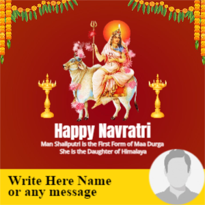 Subh Navratri Day1 Hindi Wishing Greeting Template Download For free