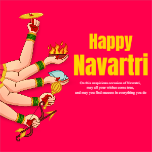  Happy Navratri Greeting Mobile Template Design