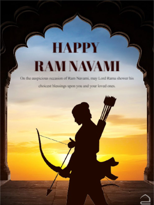 Happy Shree Ram Nawami Hindi Greeting Vector Design Download For Free