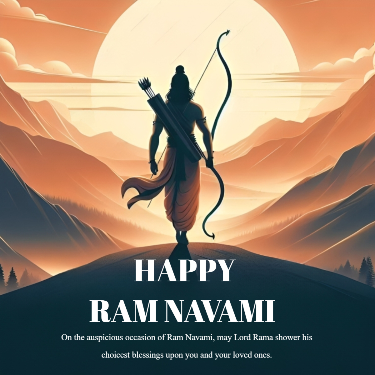 Happy Shree Ram Nawami  Greeting Vector Design Download For Free