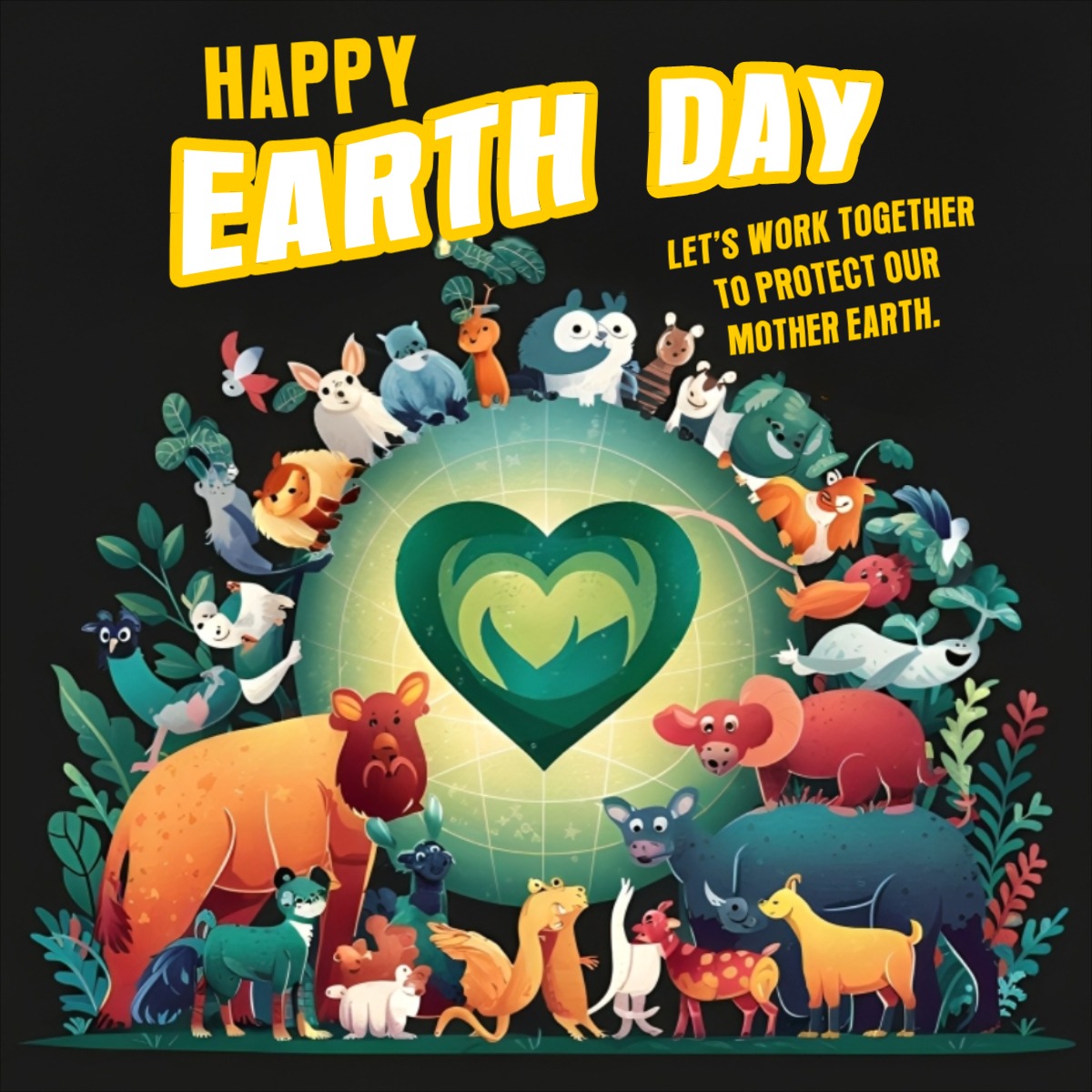  Creative Happy Earth Day 22 April Vector Typoghraphy WIshing Design Download For Free