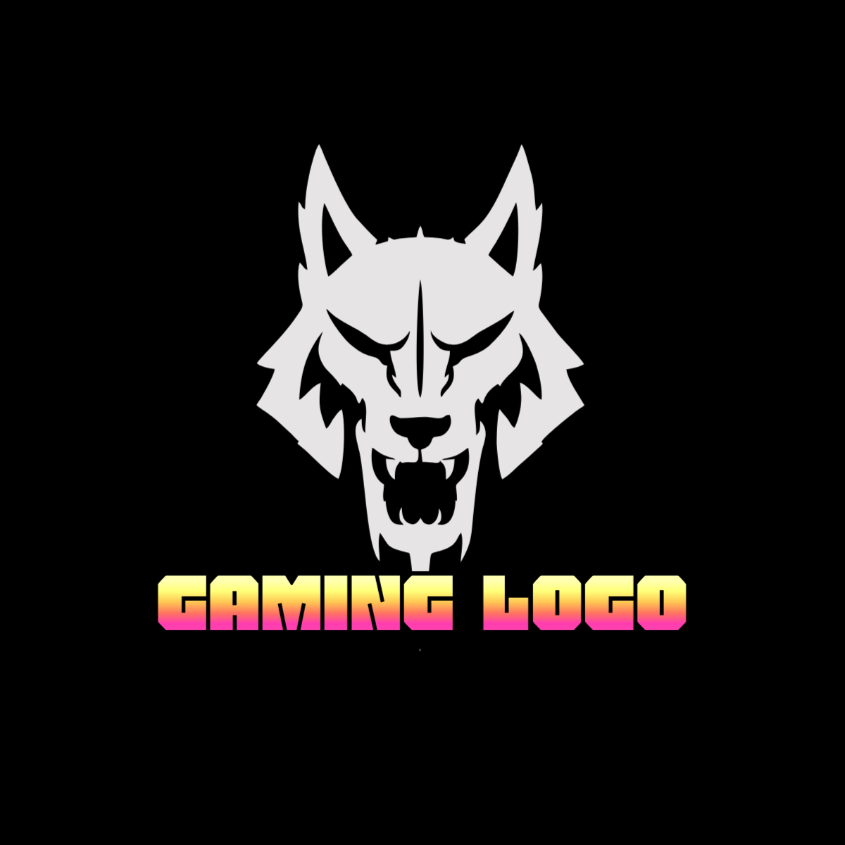 Wolf Gaming Logo Design Template Download For Free
