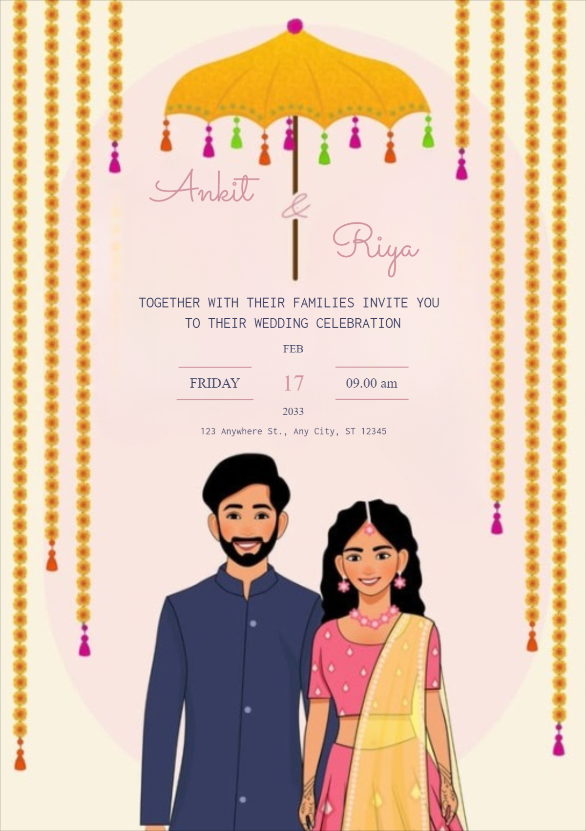 Wedding invitation card design download for free