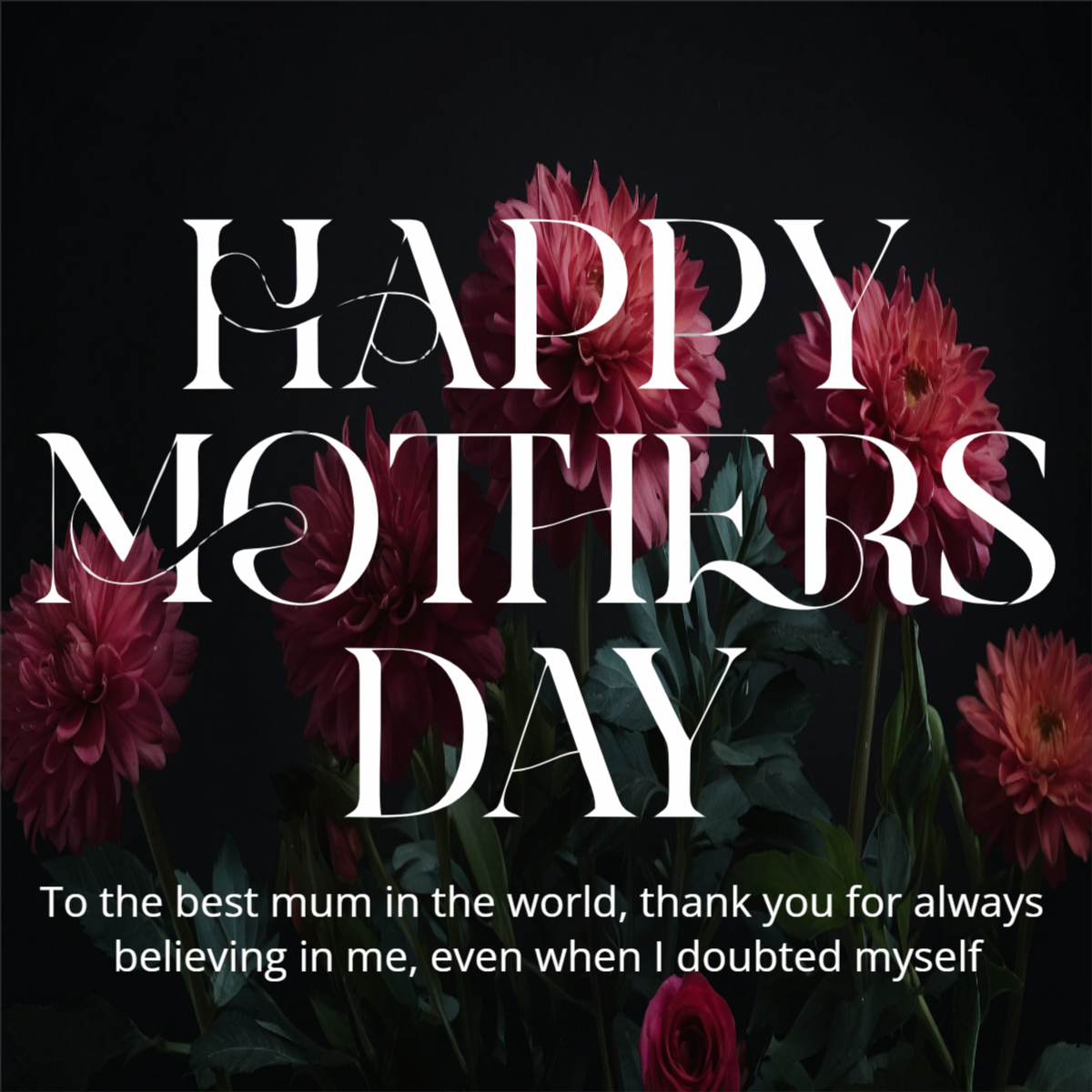 Happy Mother's Day Wishing Greeting With Flowers Background