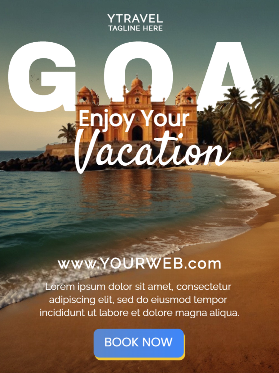 Tourism Flyer Design For Goa Travelling Template For Free