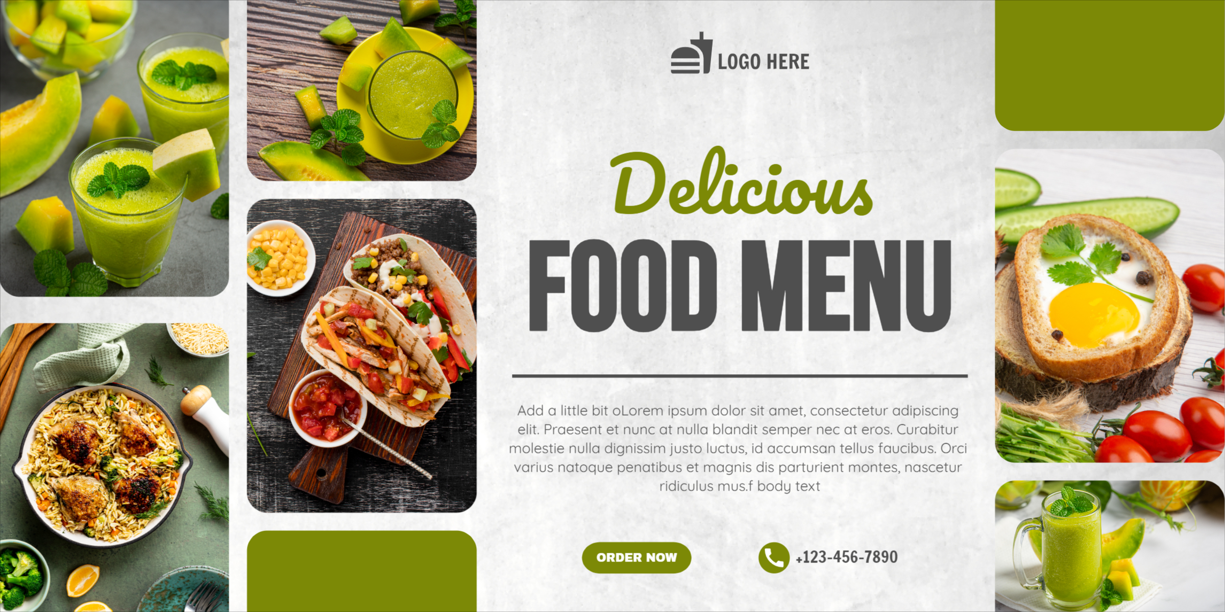 Delicious Food Menu Banner Design download for free