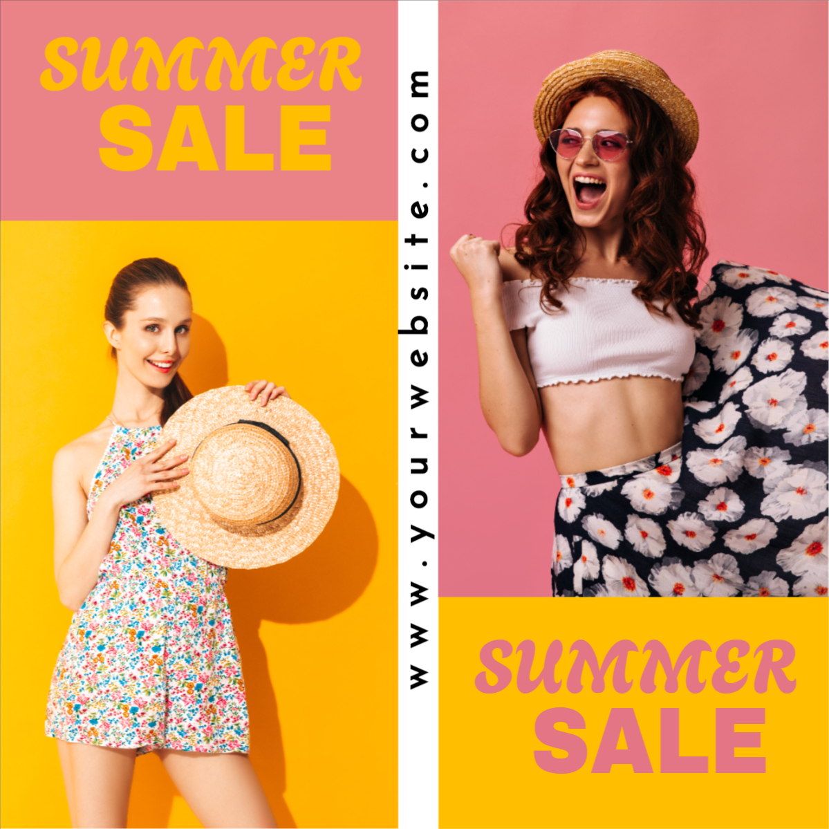 The Summer Sale poster design download for free