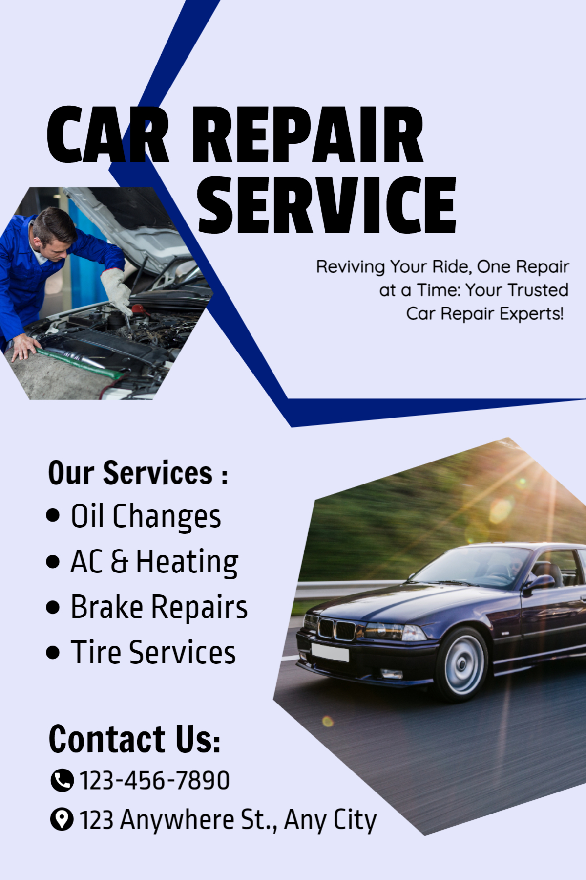 Car Repair Service poster design download for free