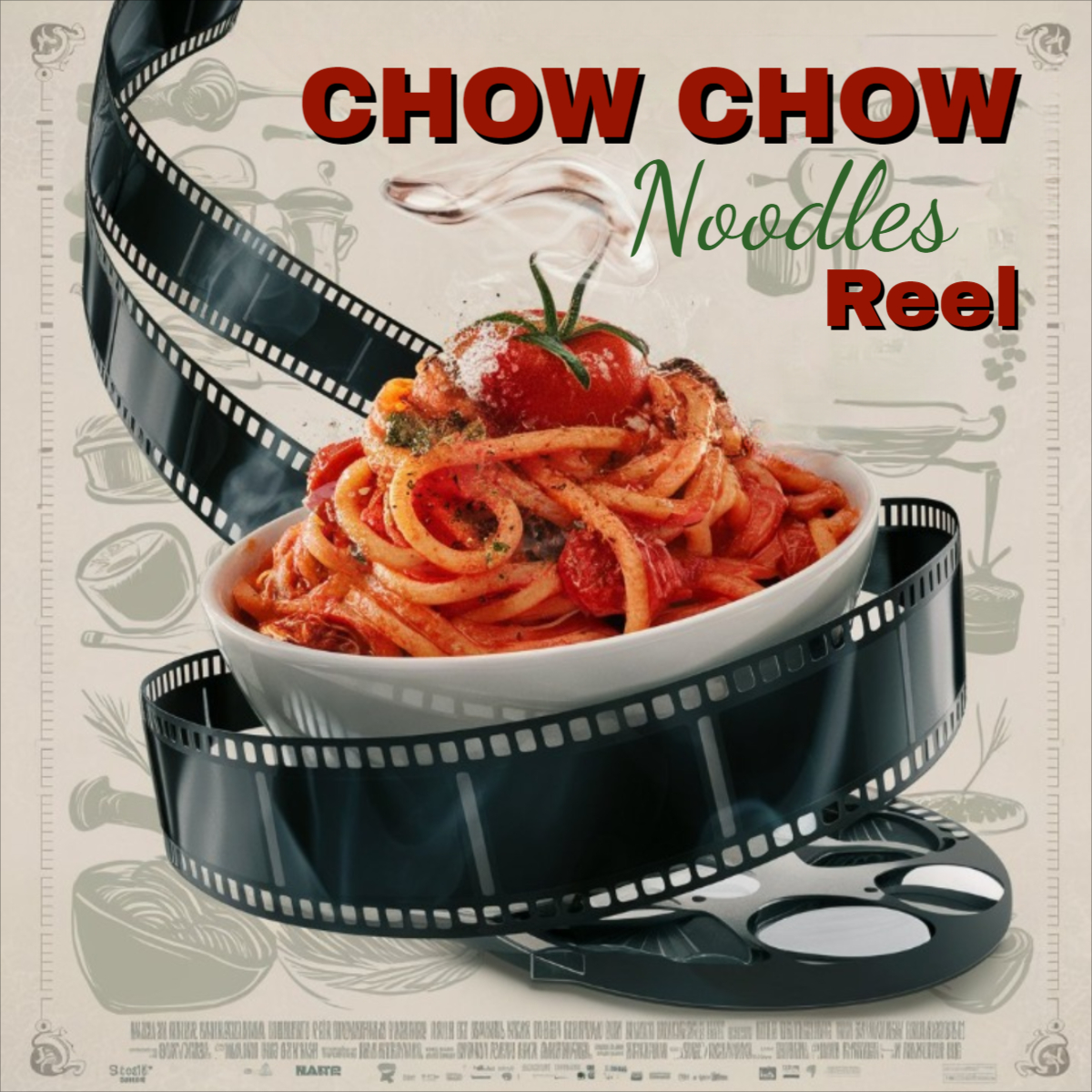 Chow chow noodles free Template HD AI Design Download for free