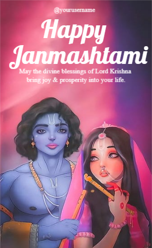 Happy Krishna Janmashtami 2024 Greeting Vector illustration Banner Template Design Download For Free