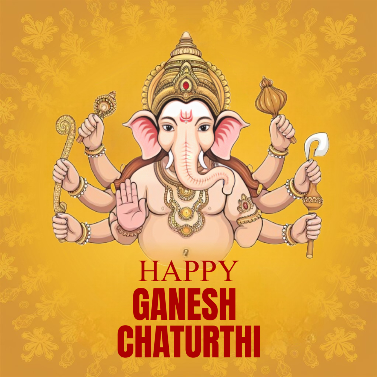 Ganesh Chaturthi Best Wishing Greeting customized Easy To Use Template Design