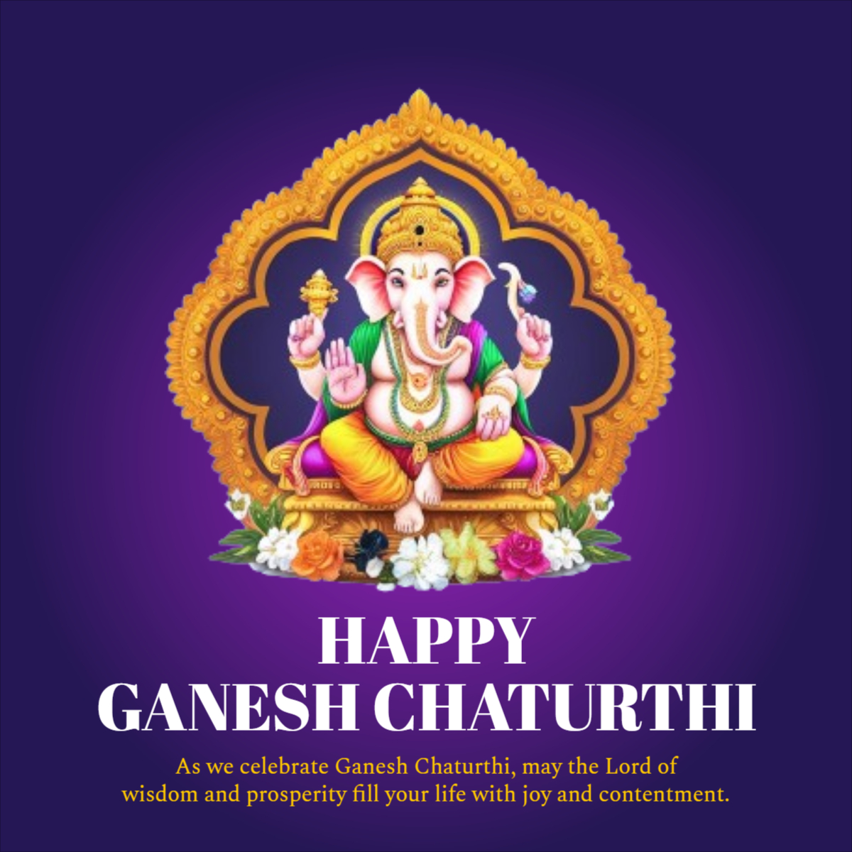 Ganesh Chaturthi Best Wishing Greeting customized Easy To Use Template Design